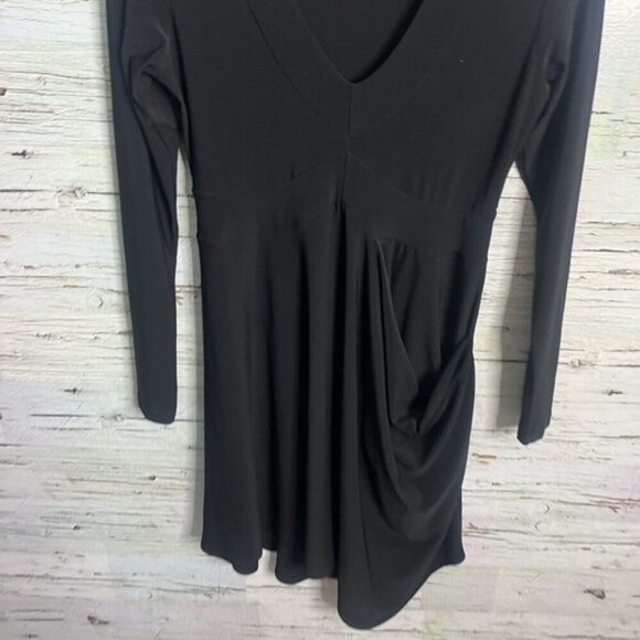 Sympli Black Asymmetrical Tunic Mini Jersey Knit Dress Size 6 - Picture 2 of 7
